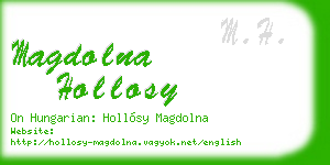 magdolna hollosy business card